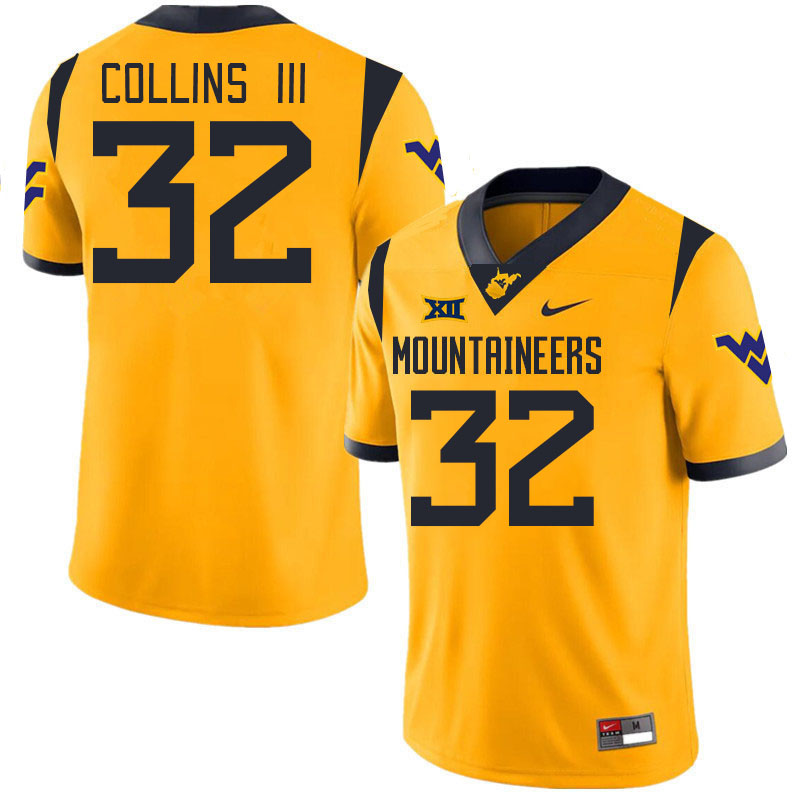 Men #32 Raleigh Collins III West Virginia Mountaineers College 2024 New Uniforms Football Jerseys St